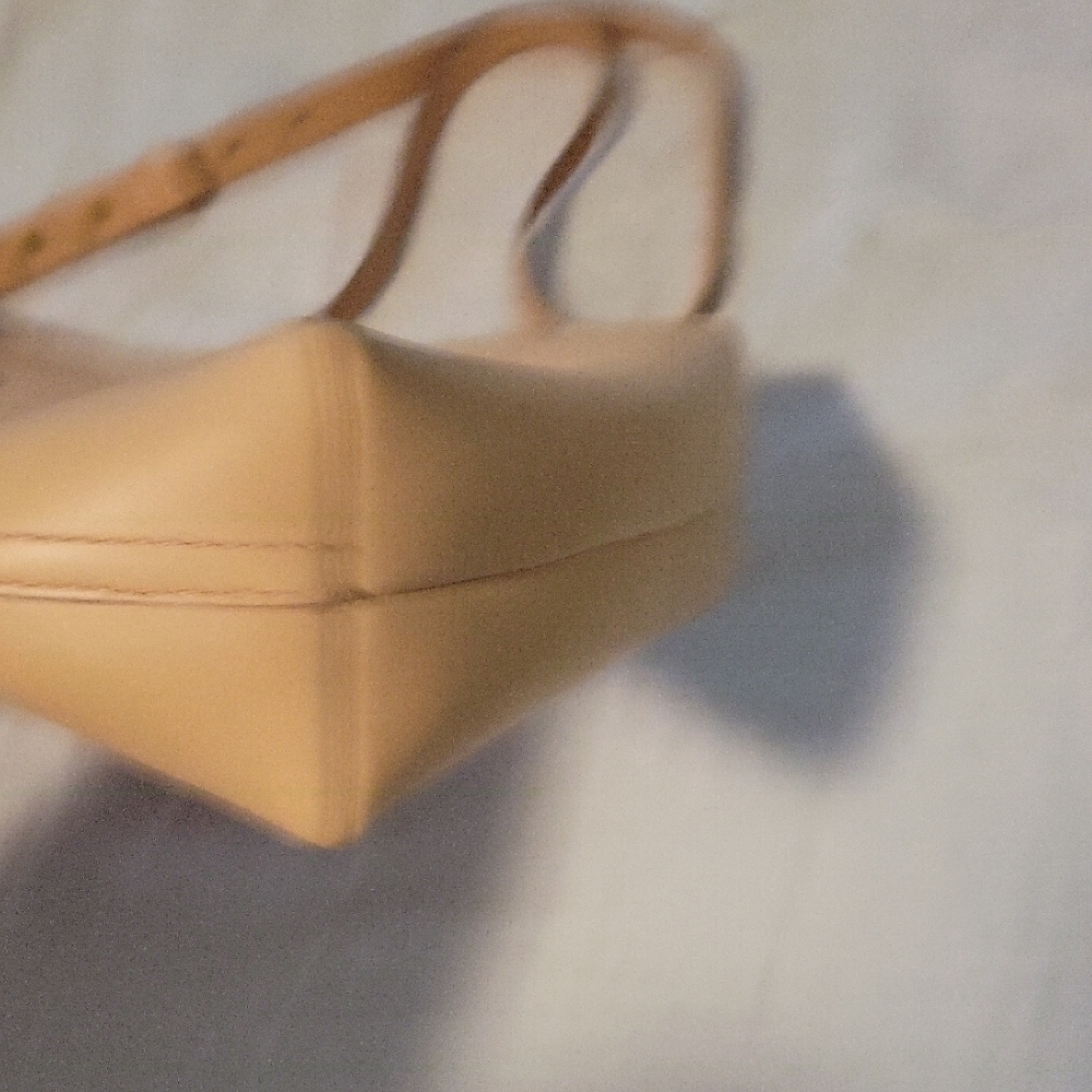 Madewell Zip-Top Transport Crossbody Leather Tote Bag Purse Beige - Picture 7 of 9